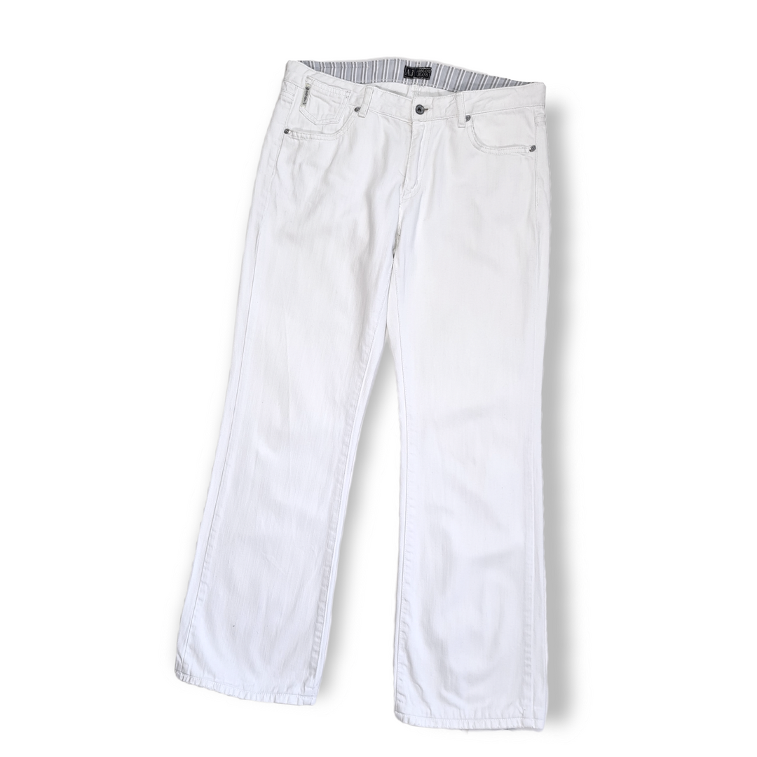 ARMANI JEANS : WHITE DENIM PANTS : SIZE 30