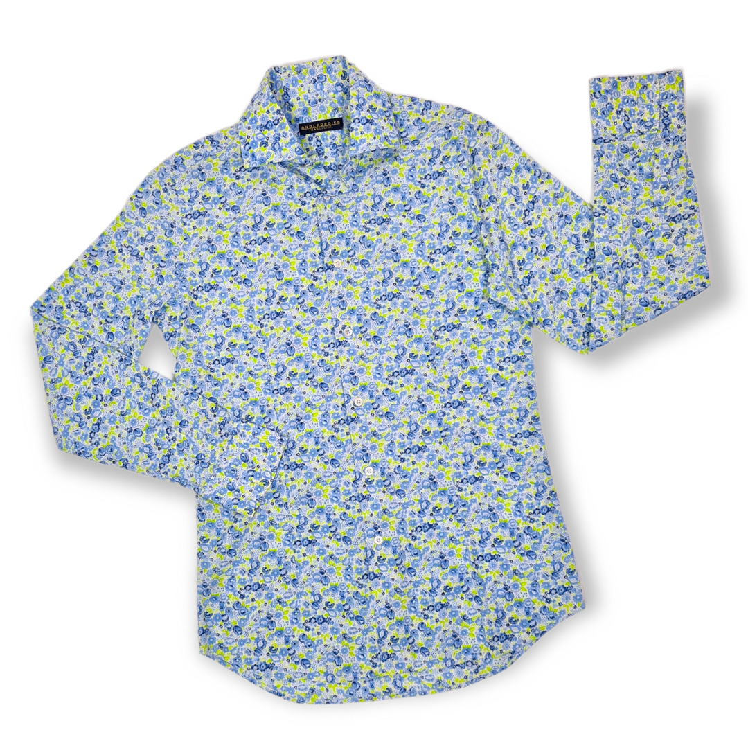 FLORAL BUTTON SHIRT : SIZE S