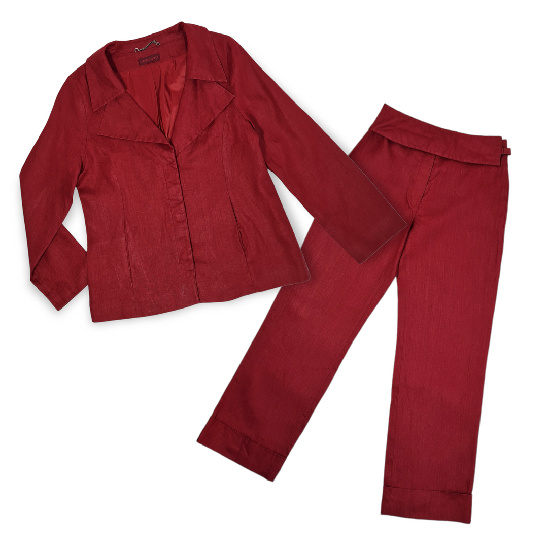 ANNETTE GÖRTZ : LUXURY LINEN SUIT : SIZE 38