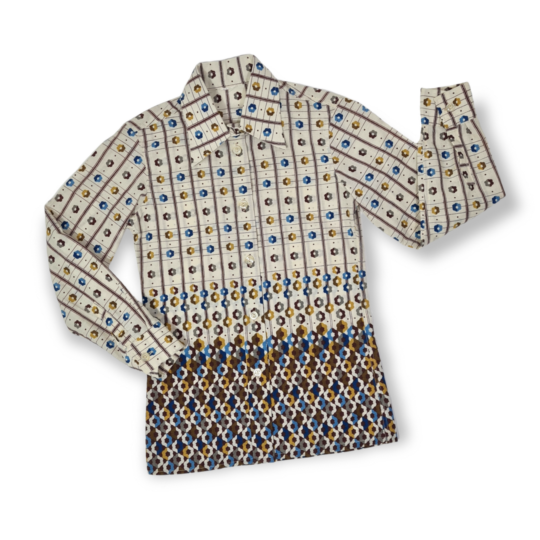VINTAGE 70S STYLE SHIRT : SIZE XS/S