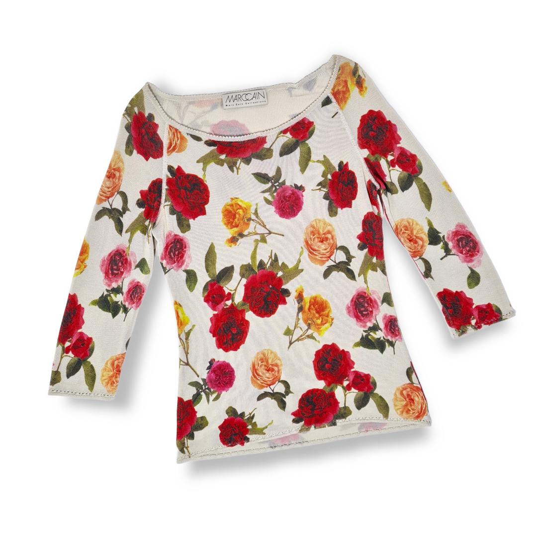 VINTAGE ROSE PATTERN LONGSLEEVE : SIZE S/M