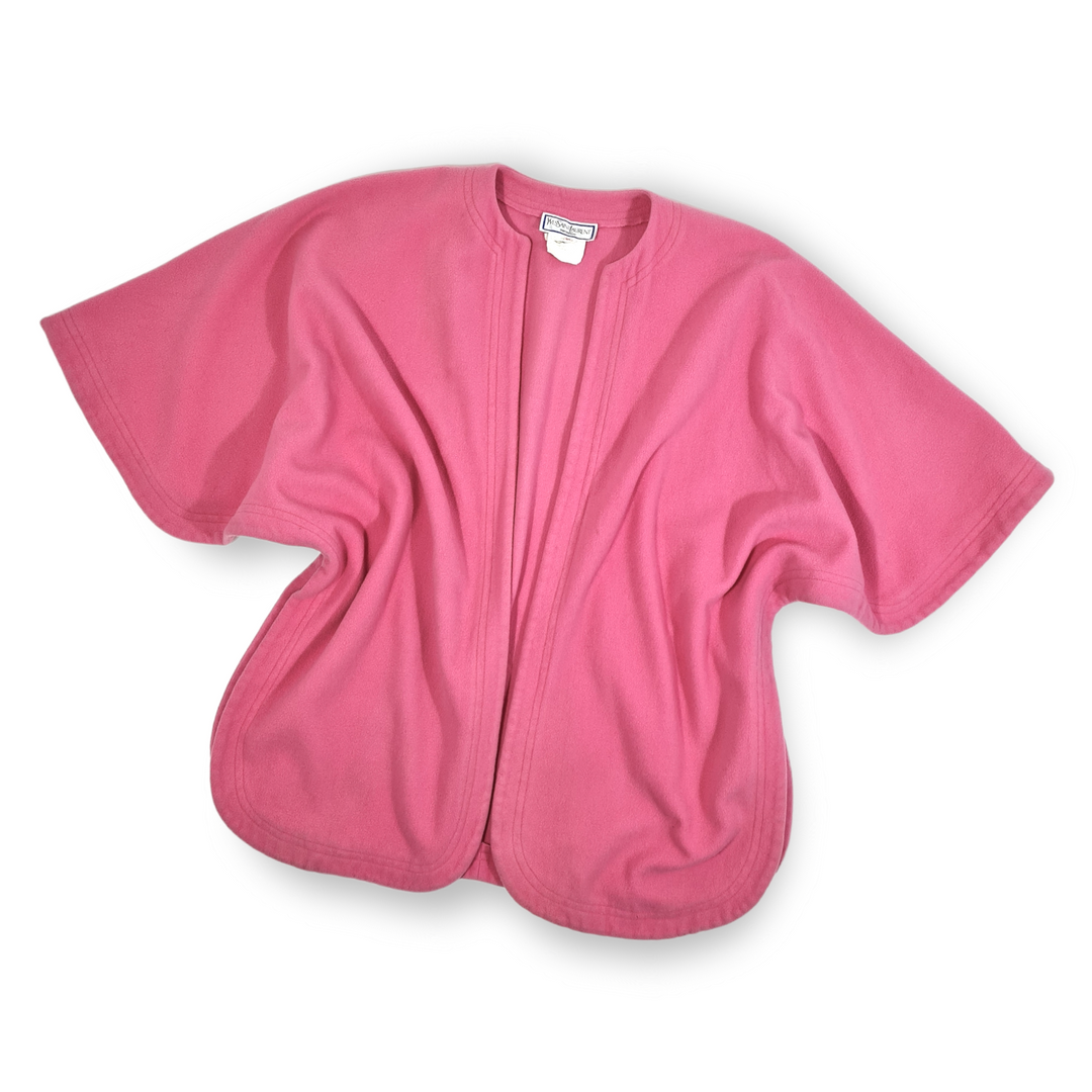 PINK WOOL PONCHO : SIZE 34