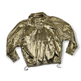 SHINY GOLDEN LUXURY WINDBREAKER : SIZE 4 / S