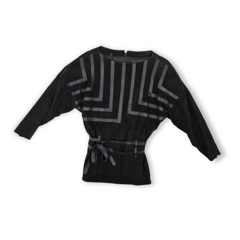 LEATHER SHIRT / LONGSLEEVE : SIZE 38