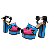 VINTAGE : ICONIC Y2K POP PLATFORM SANDALS : 39