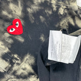 COMME DES GARCONS : PLAY POLOSHIRT WITH BATIK-BLEACH-ALLOVER : M