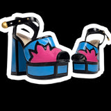 VINTAGE : ICONIC Y2K POP PLATFORM SANDALS : 39